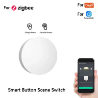 Tuya Zig Bee Devices Button Scene Switch Intelligent Linkage Smart Dimmer Switch Battery Powered Automation Work With Smart Life