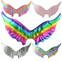 25pcs/lot Cosplay Wing Decoration Halloween Bat Dinosaur Dragon Wings Party Rainbow Metlic Color Wing Pretend Play Costume Props