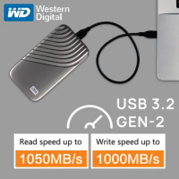 Western Digital WD Portable SSD 500G 1TB 2TB 4T NVMe External Solid State Drive My Passport USB-C 3.2 Hard Drives for Laptop PC