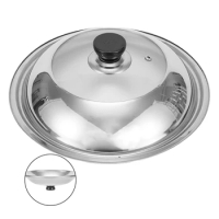 Wok Lid Pot Lid 28CM 32CM 36CM Pot Lid Stainless Steel Visible Combined Wok Cover Combined Vegetable Cover 1PC