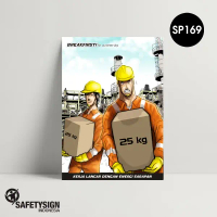 SP169 Poster K3 Safety A2 - Kerja Lancar Dengan Energi Sarapan