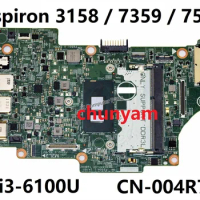 14296-1 i3-6100U FOR dell Inspiron 13 3158 7359 7568 Laptop Notebook Motherboard CN-004R7J 04R7J Mainboard