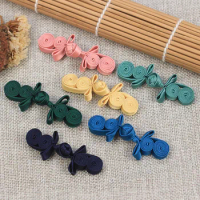 5pairs Chinese Cheongsam Knot Button Decoration Fabric Button DIY Hand Sewing Accessories