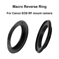 For Canon EOS RF mount Macro Reverse Adapter Ring 49/ 52/ 55/ 58/ 62/ 67/ 72/ 77mm for Canon EOS R EOS RP EOS R5 EOS R6 EOS R7