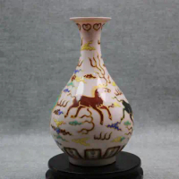Pink White Jingdezhen Porcelain Vase Antique Chinese Famille Rose Porcelain Vase Vintage Ceramic Vases