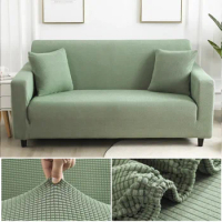 Velvet Sofa Covers Thick Fabric for Living Room Sofa Protector Jacquard Couch Cover Corner Sofa Slipcover L shape Home Decor 1PC