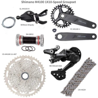 SHIMANO DEORE M4100 Groupset MTB Mountain Bike Groupset 1x10 -Speed 170/175-32T 11-42T/11-46T Rear Derailleur Shift Lever