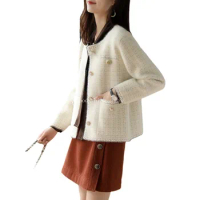 High-End New Temperament Chanel Coat Women's Leisure Anti-Aging Fashion Tweed Short Top