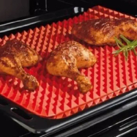 TV Direct Original Healthy Chef Raised Baking Sheet Silicone Roasting Mat Oven BBQ Liner 39*27*1cm