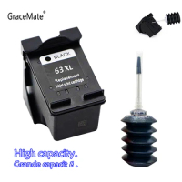 GraceMate 63XL Re-manufactured Ink Cartridge Replacement for HP 63 hp63 Deskjet 1110 1112 2130 2131 2132 2133 2134 3630 Printer