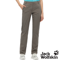 【Jack wolfskin 飛狼】女 彈性修身涼感休閒長褲 登山褲『深棕』