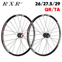 RXR MTB Wheelset 26/27.5/29 Inch Quick Release / Thru Axle Mountain Bike Aluminum Alloy Wheels Set V Brake Bicycle Rim Bike Part