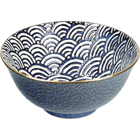 《Mikasa》瓷製餐碗(泡沫浪紋16cm) | 飯碗 湯碗