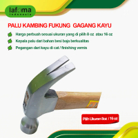 Fukung Palu Kambing Gagang Kayu 8OZ 16OZ 0.5kg Bahan Besi baja tidak mudah karat Nyaman palu kambing