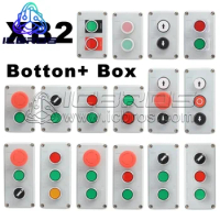 Push Button Switch Control Box Emergency Stop Button Indicating Plastic Electrical Box Spring Hand-held Self-starting Waterproof
