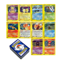 Pokemon Trading Cards E-Card Foil Flash Cards Charizard Alakazam Pichu Venusaur Game Collection PTCG Proxy Cards Kids Toys