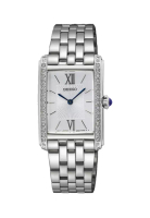 Seiko Seiko Lady Classic Collection Rectangle Case Silver Dial Stainless Steel Band Quartz Watch SWR