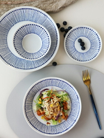 日本進口陶瓷餐具日式小碗深盤家用實用菜盤面碗湯碗美濃燒蒼十草