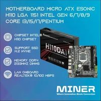 Motherboard Esonic H110 Socket LGA 1151 RAM DDR4 Processor Intel Support M2 NVME