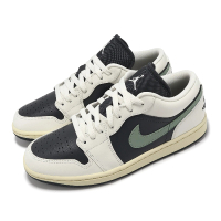 NIKE 耐吉 休閒鞋 Wmns Air Jordan 1 Low Jade Smoke 女鞋 米白 黑 綠 AJ1(DC0774-001)