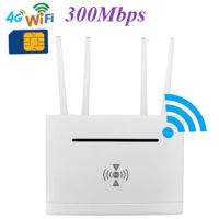 4G LTE WIFI Router 300Mbps Wireless Home Router 4 External Antenna 4G SIM Card WiFi Router Wired Connection WAN LAN