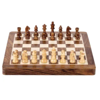 Luxury Wood Flat Chess Set Pieces Professional Decorations Large Chess Set Pieces Travel High Quality Jeu De Table Board Game