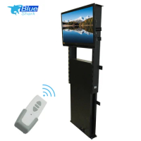Hidden TV Lift Cabinet 32-70 Inch TV Telescopic Stand Up and Down LCD TV Lifter Remote Control Electric Office