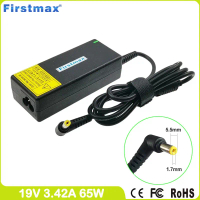 Pengecas komputer riba 19V 3.42A 65W penyesuai ac PA-1650-02 untuk Acer Aspire Z1-611 Z1-612 ZC-102