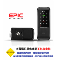 【電子鎖】EPIC 三合一開門，卡片、觸密碼、鑰匙  門厚約：35 mm ~ 50 mm  TRIPLEX