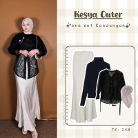 Kesya Outer Setelan Kondangan Remaja Kekinian Rok Duyung Manset Brukat Bella Square SET TC-248 Bahan