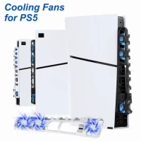 For PS5 Console Quiet Cooler Fan Cooling Fan With LED Light USB For Playstation 5 Both Disc Digital Editions Gaming Accessories