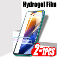 1-2PCS Safety Hydrogel Film For Xiaomi Poco M4 M3 Pro 5G M2 F4 GT F3 F2 Screen Gel Protector Not Protective Glass M4Pro M3Pro