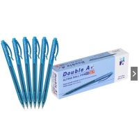 Combo 2 Bút bi Double A Bliss DBP 707 Mực Xanh và Bút Chì Mềm 18cm Cho Bé/ Bút Bi Gel Nước. LMS