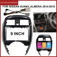 9 Inch For Nissan Sunny Almera 2014-2018 Car Radio Stereo Android MP5 Player 2 Din Fascia Panel Frame Dash Cover