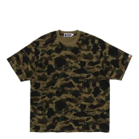 BAPE CLOT CAMO OVERPRINT LOGO RELAXED FIT TEE GREEN