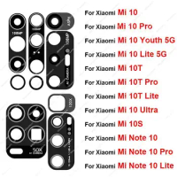 For Xiaomi MI 10S 10i Mi 10 Pro Ultra Lite 10T Lite Mi Note 10 Pro 5G Rear Back Camera Glass Lens Adhesive Sticker Parts