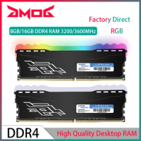 GMOG Memory RGB DDR4 8GB 16GBx2 3200MHz 3600MHz Memoria RAM DDR4 RGB DIMM Desktop Gaming Memory RAM