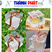 10 Hộp Bánh Sinh Nhật -  Hộp bánh kem trong suốt 18cm - bánh kem gato size 18cm x 18cm - cao 13cm 【C