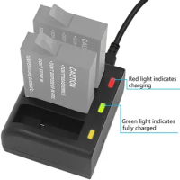 GoPro Fusion 3 Channel Battery Charger for GoPro ASBBA-001 Batteries with LED Indicators,USB Micro,Type C Port