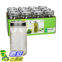 [107美國直購] 梅森瓶 Ball Quart Jar, Wide Mouth, Set of 12 B00CNHCDR6