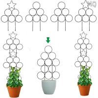 全新 花園植物支架 花架 攀爬架 爬藤架 陽臺花架 盆栽架 園藝 葡萄 網架 植物架 室內盆栽插花支架 金屬盆栽鐵藝園藝