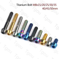 Tgou Titanium Bolt M8x15 20 25 30 35 40 45 50mm Hex Taper Head Screws for Bicycle Motorcycle Car Grade 5