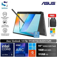 ASUS Vivobook 14 Flip TP3407SA-OLED5152M Notebook - Matte Grey ( ULTRA 5-226V / 16GB / 512GB SSD / U