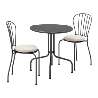 LÄCKÖ 戶外餐桌椅組, 灰色/frösön/duvholmen 米色