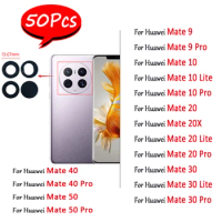 50Pcs. NEW Back Rear Camera Glass Lens Replacement With Adhesive For Huawei Mate 20 30 40 50 Pro Mate 20 30 10 Lite 20X 9