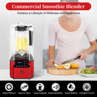 2.2L Commercial Blender Fruit Juicer Smoothie Maker Mixer Ice Crusher With Soundproof Cover Countertop