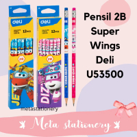 Graphite Pencil / Pensil 2B / Pensil Karakter Super Wings DELI U53500 (12pc)