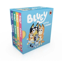 Bluey: Little Library Family Set Bingo Bandit Chilli isi 4 Buku Bluey