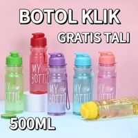 Botol Minum My Bottle Tutup Klik 500ml Anti Tumpah / Botol Minum My Bottle Klik 500ml / Botol Minum 