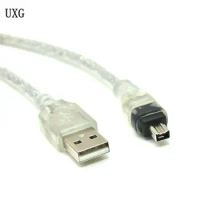 4FT 120cm USB Male to Firewire IEEE 1394 4 Pin Male iLink Adapter Cord firewire 1394 Cable for SONY DCR-TRV75E DV camera cable